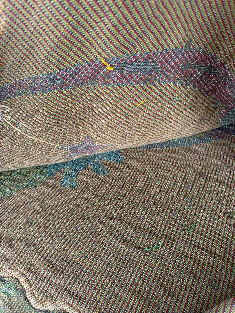 VTG Celestial Crescent Moon Face Sleeping Baby Woven Throw Blanket 41x52 GUC
